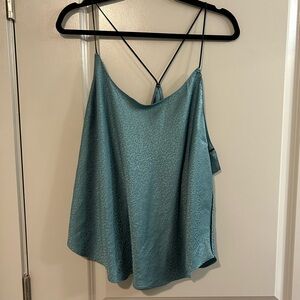Victoria's Secret Teal Camisole with Leopard Pattern